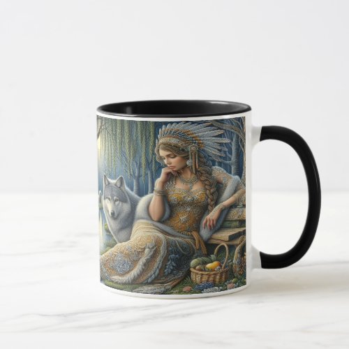 Moonlit Enchantment in the Mystic Forest Mug