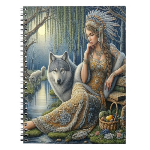 Moonlit Enchantment in the Mystic Forest Notebook
