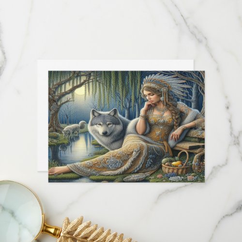 Moonlit Enchantment in the Mystic Forest Thank You Card