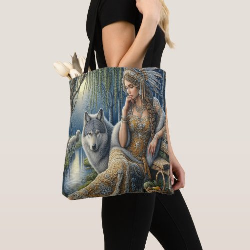 Moonlit Enchantment in the Mystic Forest Tote Bag