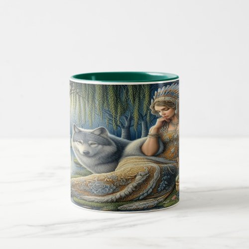 Moonlit Enchantment in the Mystic Forest Two_Tone Coffee Mug