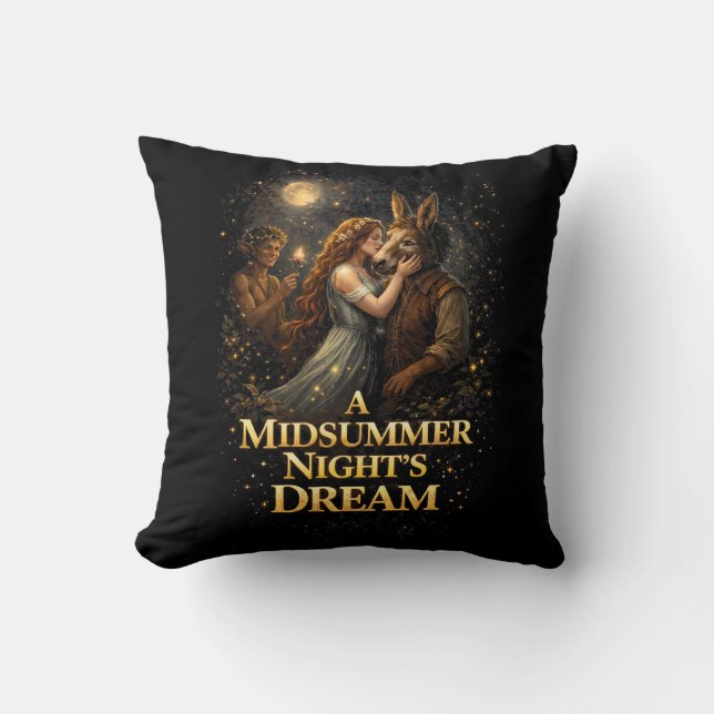 Moonlit Enchantment Throw Pillow (Front)