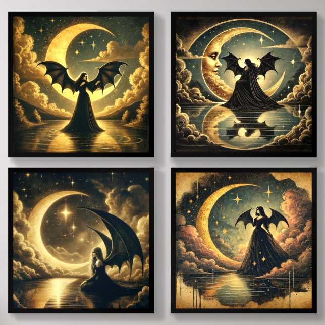 Moonlit Enchantress Acrylic Photo Tile (Front Set)