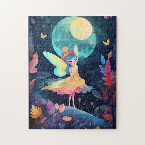 Moonlit Fairy Whimsy Jigsaw Puzzle