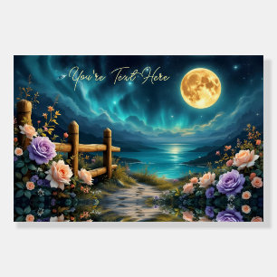 Moonlit Floral Path To The Beach Foam Board