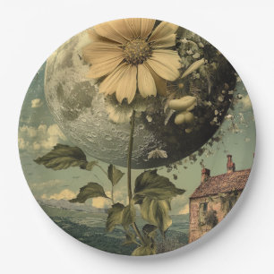 Moonlit Flower & Vintage Charm Paper Plates