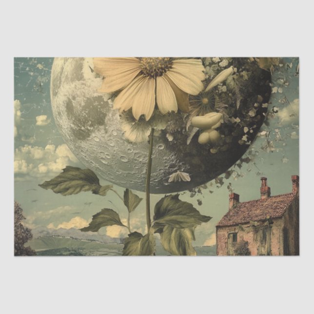 Moonlit Flower & Vintage Charm Tissue Paper (Front)