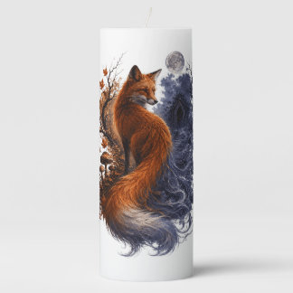 Moonlit Fox Celestial Night Familiar Tumbler Pillar Candle