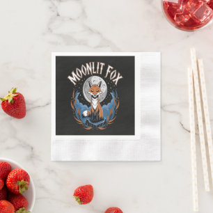 Moonlit Fox Celestial Night Napkins