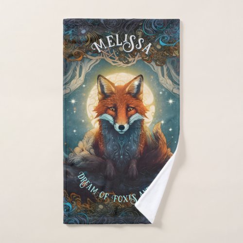 Moonlit Fox Personalised Childrens Storybook Fox Bath Towel Set