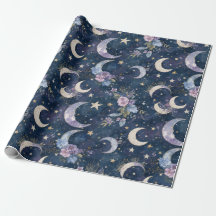 Moonlit Garden Celestial Wallpaper | Watercolor