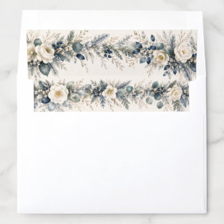 Moonlit Garden Ivory Botanical Garland Envelope Liner