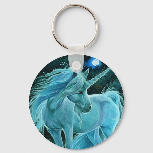 Moonlit Glade ~ Unicorn Keyring (Front)