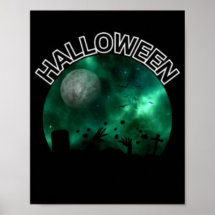 Moonlit Graveyard Escape Wall Art