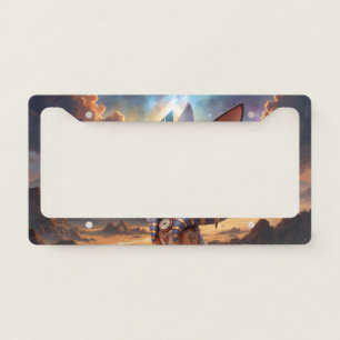 Moonlit Guardian of the Ancient Sands. License Plate Frame