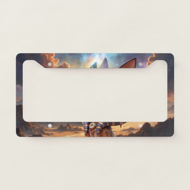 Moonlit Guardian of the Ancient Sands. License Plate Frame (Front)