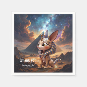 Moonlit Guardian of the Ancient Sands Napkins