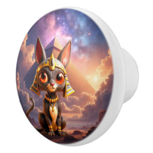 Moonlit Guardian of the Eternal Sands. Ceramic Knob