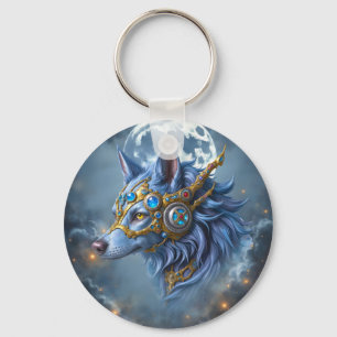 Moonlit Guardian of the Sapphire Veil. Keychain