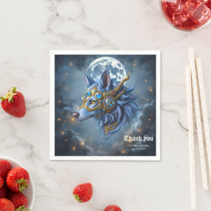 Moonlit Guardian of the Sapphire Veil. Napkins