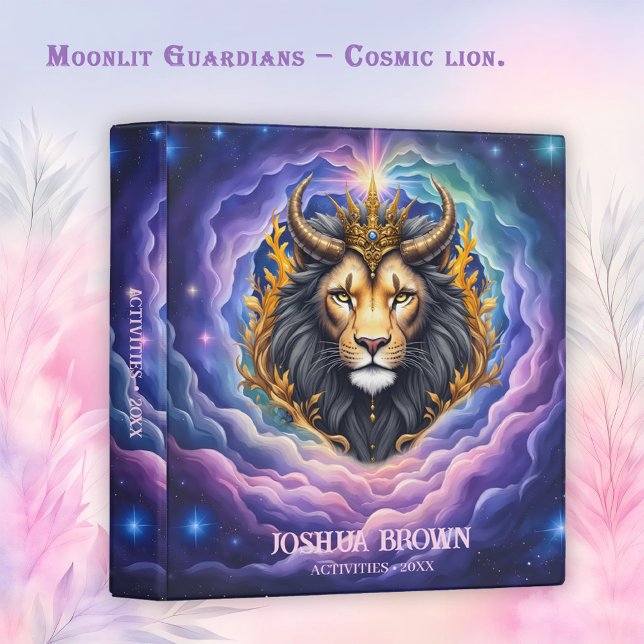 Moonlit Guardians – Cosmic lion.  3 Ring Binder (Creator Uploaded)