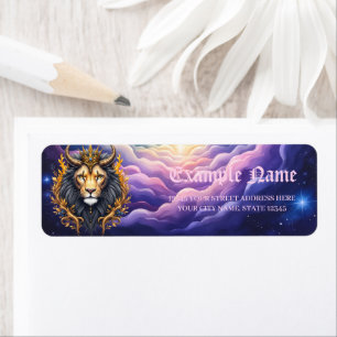 Moonlit Guardians – Cosmic lion.  Label