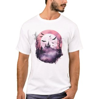 Moonlit Haunt: Creepy Apparel & Decor T-Shirt