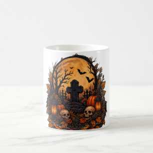 Moonlit Haunted Graveyard Gothic Halloween Cemeter Coffee Mug