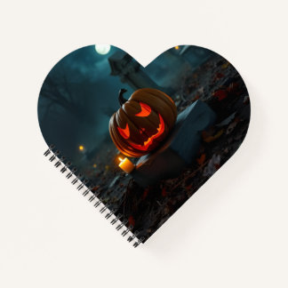 Moonlit Haunted Pumpkin Cemetery Notebook