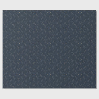 Moonlit Herbaria — Midnight Blue Botanical Wrappin Wrapping Paper
