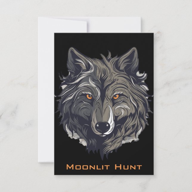 Moonlit Hunt Invitation (Front)