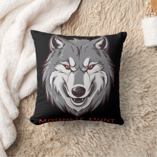 Moonlit Hunt Throw Pillow