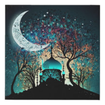 Moonlit Islamic Mosque Masjid Eid Gift