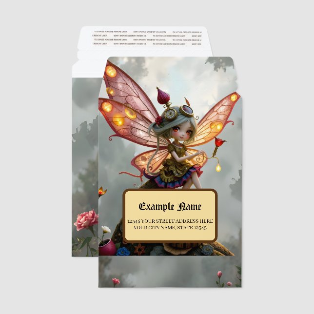 Moonlit Keeper of Clockwork Light.  Envelope Mailers (Front & Back)