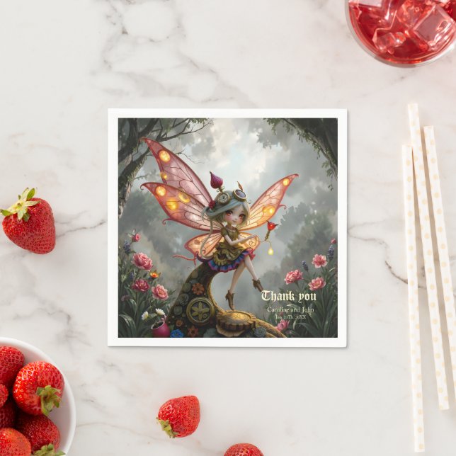 Moonlit Keeper of Clockwork Light Napkins (Insitu)