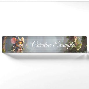 Moonlit Keeper of Tiny Wonders. Desk Name Plate