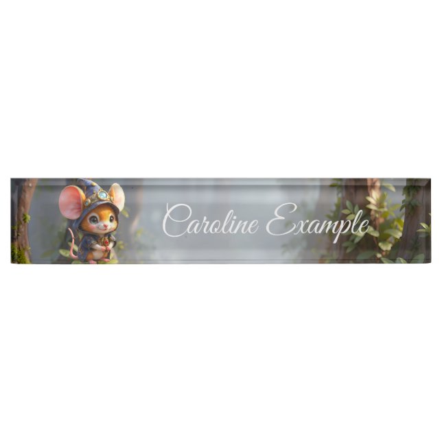 Moonlit Keeper of Tiny Wonders. Desk Name Plate (Front)