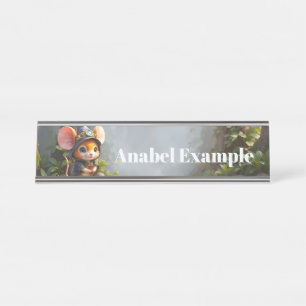 Moonlit Keeper of Tiny Wonders. Desk Name Plate