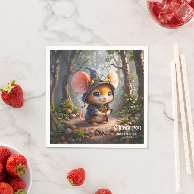 Moonlit Keeper of Tiny Wonders.  Napkins (Insitu)