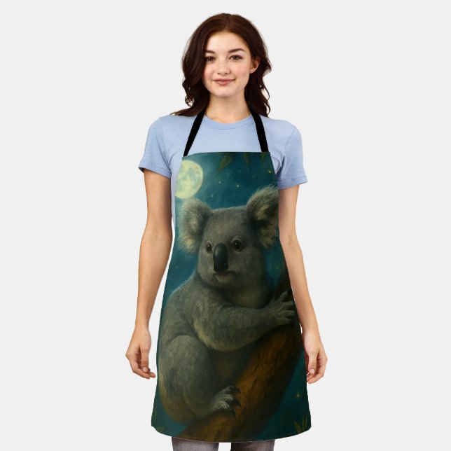 Moonlit Koala Perch Apron (Worn)