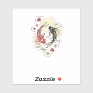 Moonlit Koi Spirit Garden Sticker