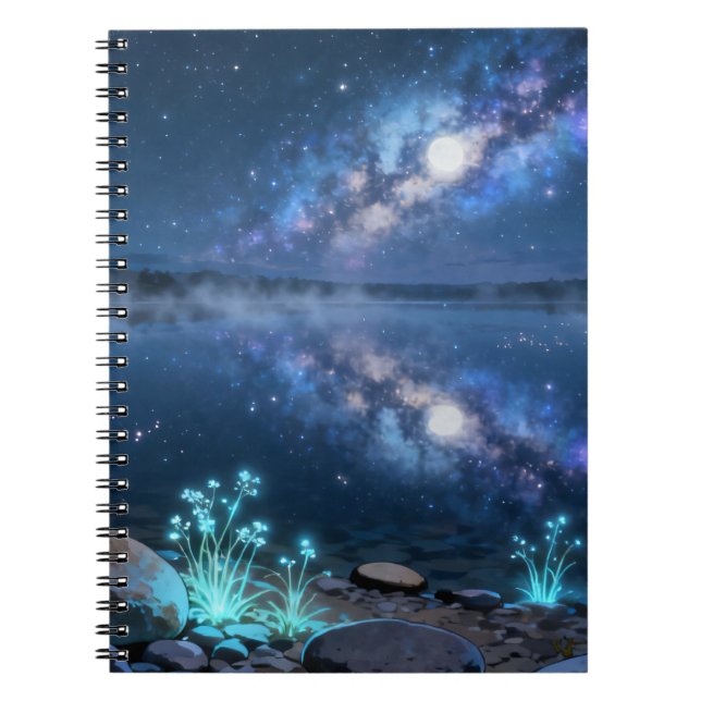 Moonlit Lake Spiral Notebook (Front)