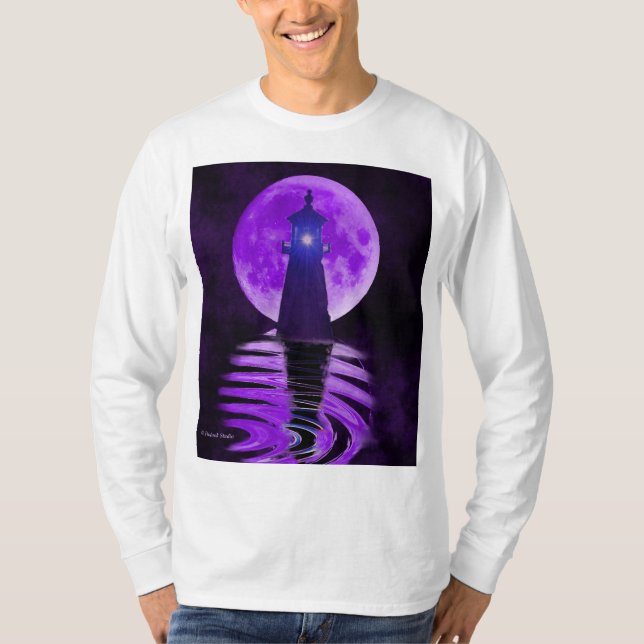 Moonlit Lighthouse T-Shirt (Front)