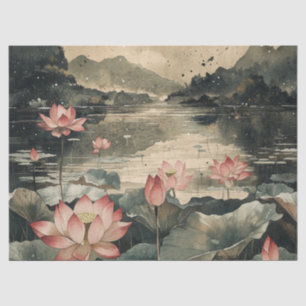 Moonlit Lotus Lake (1) Tissue Paper