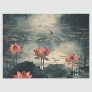 Moonlit Lotus Lake (2) Tissue Paper