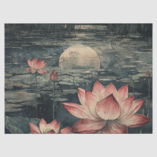 Moonlit Lotus Lake (4) Tissue Paper