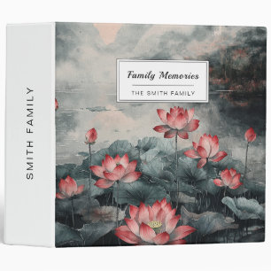 Moonlit Lotus Lake (5) 3 Ring Binder