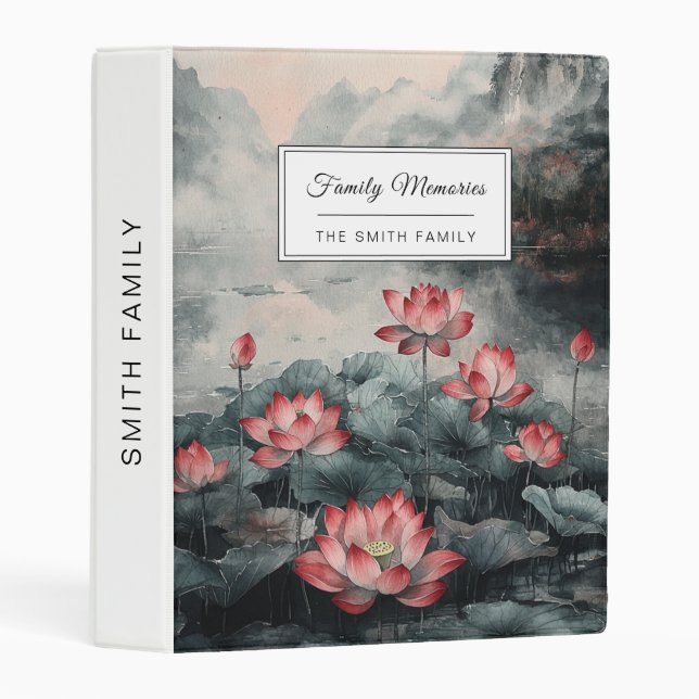 Moonlit Lotus Lake (5) Mini Binder (Front/Spine)
