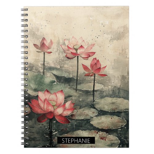 Moonlit Lotus Lake (6) Notebook