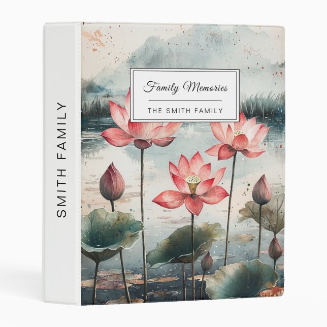 Moonlit Lotus Lake (7) Mini Binder (Front/Spine)